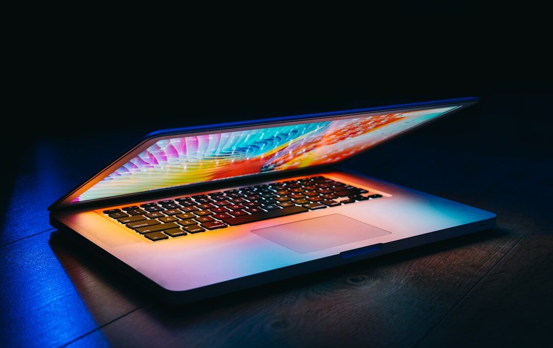 Digital media course on laptop